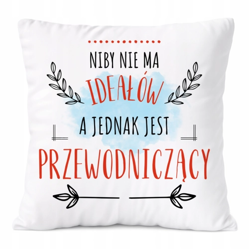 Poduszka Dla Przewodniczącego na Prezent z Nadrukiem ze Zdjęciem Biała