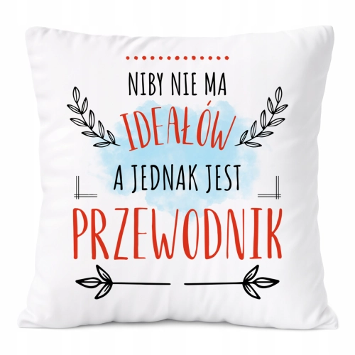 Poduszka Dla Przewodnika na Prezent z Nadrukiem ze Zdjęciem Biała PoliDraw