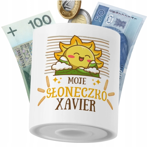 Skarbonka Dla Xaviera Syna Dziecka z Nadrukiem ze Zdjęciem