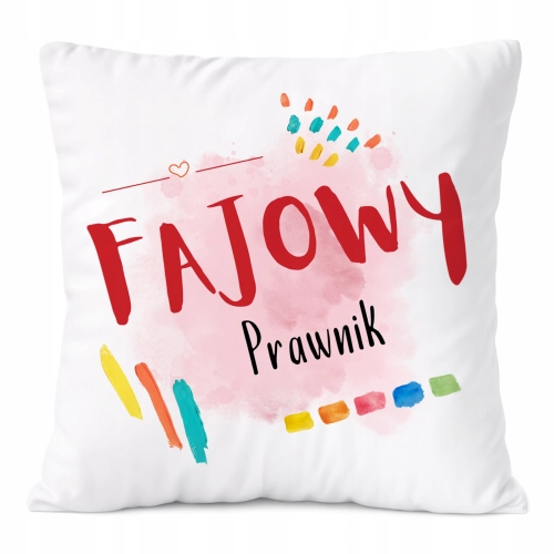 Poduszka Dla Prawnika na Prezent z Nadrukiem ze Zdjęciem Biała PoliDraw
