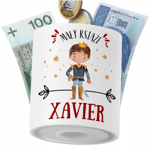 Skarbonka Dla Xaviera Syna Dziecka z Nadrukiem ze Zdjęciem