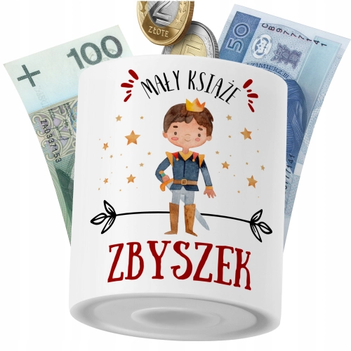 Skarbonka Dla Zbyszka Syna Dziecka z Nadrukiem ze Zdjęciem
