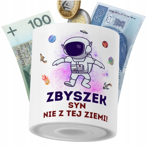 Skarbonka Dla Zbyszka Syna Dziecka z Nadrukiem ze Zdjęciem