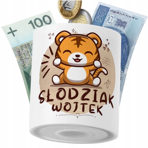 Skarbonka Dla Wojtka Syna Dziecka z Nadrukiem ze Zdjęciem