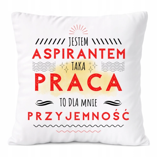 Poduszka Dla Aspiranta na Prezent z Nadrukiem ze Zdjęciem Biała PoliDraw