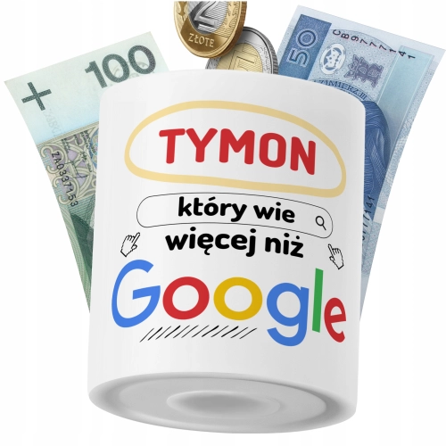 Skarbonka Dla Tymona Syna Dziecka z Nadrukiem ze Zdjęciem