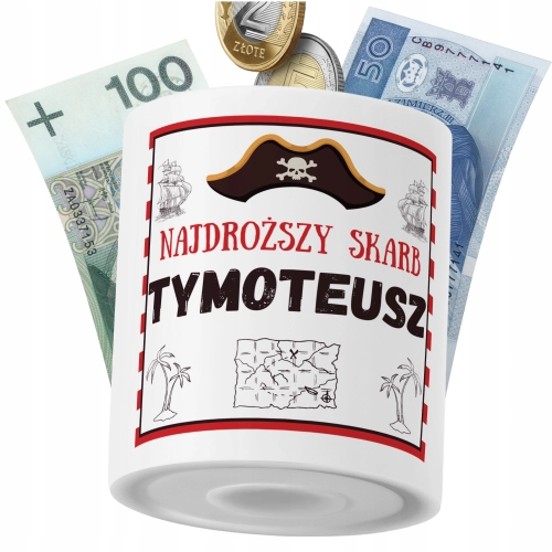 Skarbonka Dla Tymoteusza Syna Dziecka z Nadrukiem ze Zdjęciem