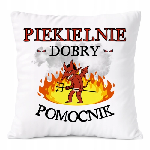 Poduszka Dla Pomocnika na Prezent z Nadrukiem ze Zdjęciem Biała PoliDraw