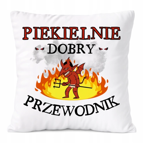 Poduszka Dla Przewodnika na Prezent z Nadrukiem ze Zdjęciem Biała PoliDraw