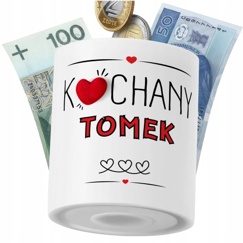 Skarbonka Dla Tomka Syna Dziecka z Nadrukiem ze Zdjęciem