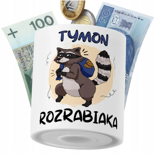 Skarbonka Dla Tymona Syna Dziecka z Nadrukiem ze Zdjęciem