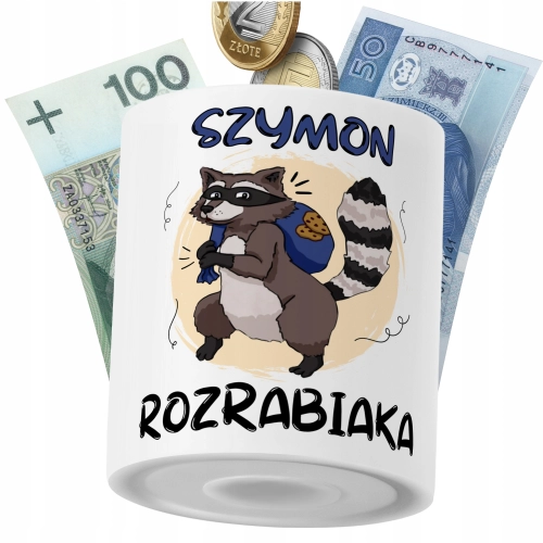 Skarbonka Dla Szymona Syna Dziecka z Nadrukiem ze Zdjęciem