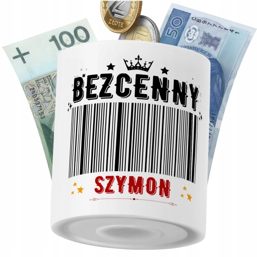 Skarbonka Dla Szymona Syna Dziecka z Nadrukiem ze Zdjęciem