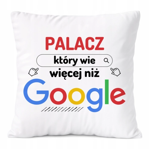 Poduszka Dla Palacza na Prezent z Nadrukiem ze Zdjęciem Biała PoliDraw