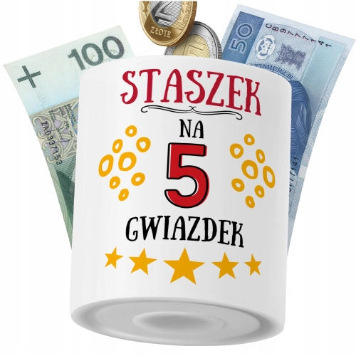 Skarbonka Dla Staszka Syna Dziecka z Nadrukiem ze Zdjęciem