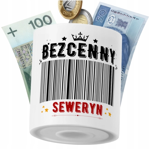 Skarbonka Dla Seweryna Syna Dziecka z Nadrukiem ze Zdjęciem