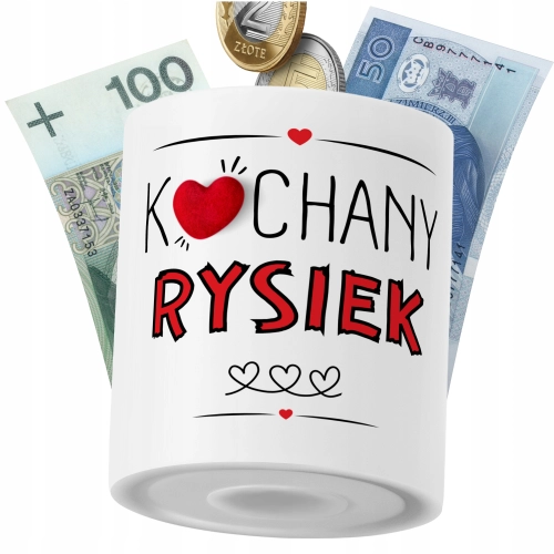 Skarbonka Dla Ryśka Syna Dziecka z Nadrukiem ze Zdjęciem