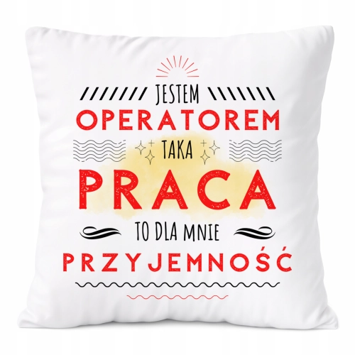 Poduszka Dla Operatora na Prezent z Nadrukiem ze Zdjęciem Biała PoliDraw