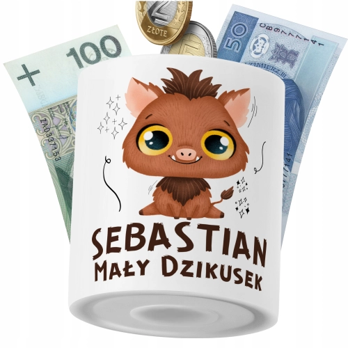 Skarbonka Dla Sebastiana Syna Dziecka z Nadrukiem ze Zdjęciem