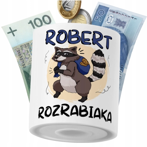 Skarbonka Dla Roberta Syna Dziecka z Nadrukiem ze Zdjęciem