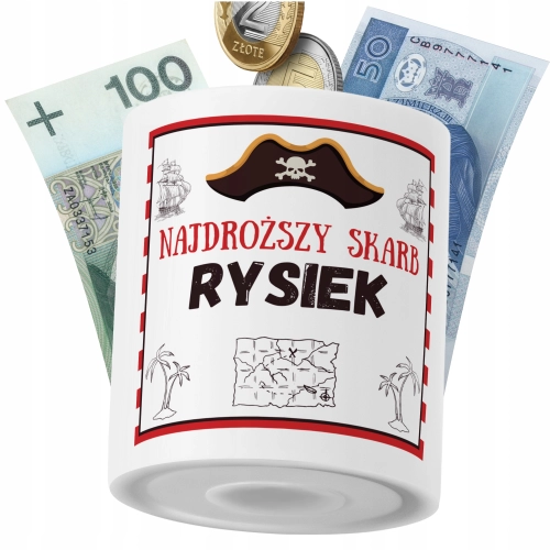 Skarbonka Dla Ryśka Syna Dziecka z Nadrukiem ze Zdjęciem