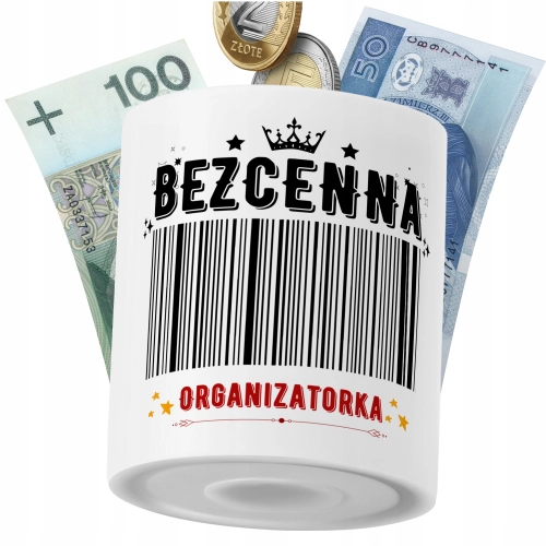 Skarbonka Dla Organizatorki na Prezent z Nadrukiem ze Zdjęciem PoliDraw
