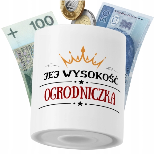 Skarbonka Dla Ogrodniczki na Prezent z Nadrukiem ze Zdjęciem PoliDraw
