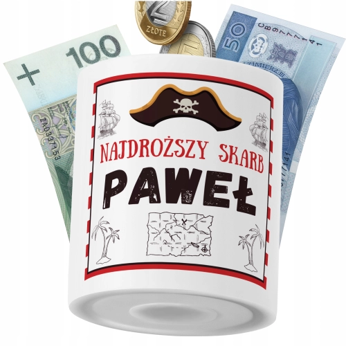 Skarbonka Dla Pawła Syna Dziecka z Nadrukiem ze Zdjęciem