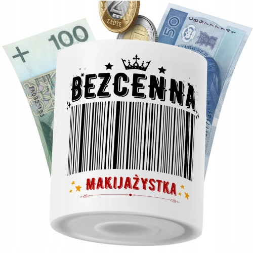 Skarbonka Dla Makijażystki na Prezent z Nadrukiem ze Zdjęciem PoliDraw