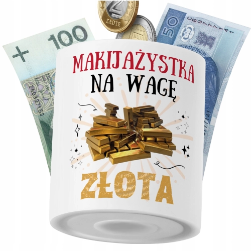Skarbonka Dla Makijażystki na Prezent z Nadrukiem ze Zdjęciem PoliDraw