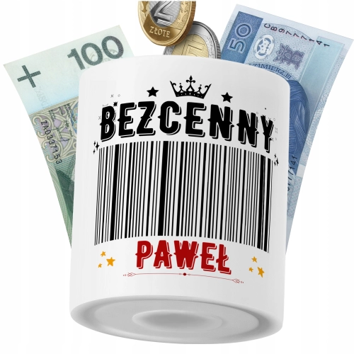 Skarbonka Dla Pawła Syna Dziecka z Nadrukiem ze Zdjęciem