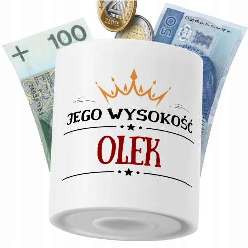 Skarbonka Dla Olka Syna Dziecka z Nadrukiem ze Zdjęciem