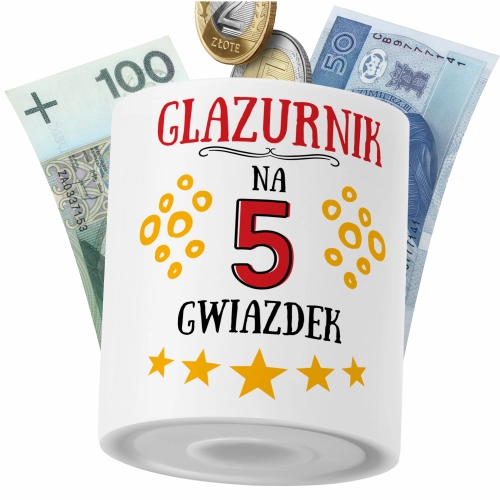 Skarbonka Dla Glazurnika na Prezent z Nadrukiem ze Zdjęciem PoliDraw