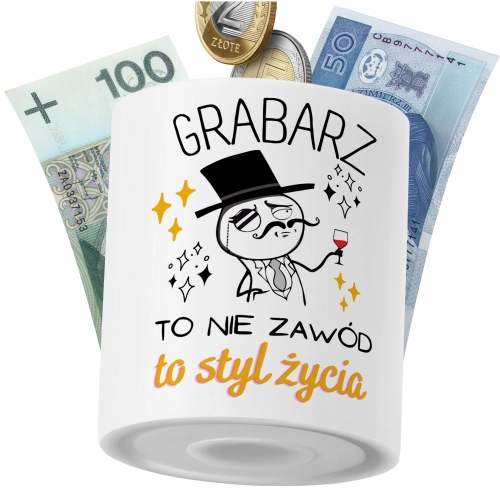 Skarbonka Dla Grabarza na Prezent z Nadrukiem ze Zdjęciem PoliDraw