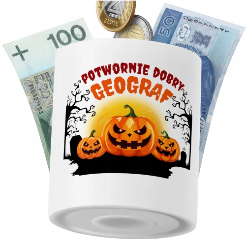 Skarbonka Dla Geografa na Prezent z Nadrukiem ze Zdjęciem PoliDraw