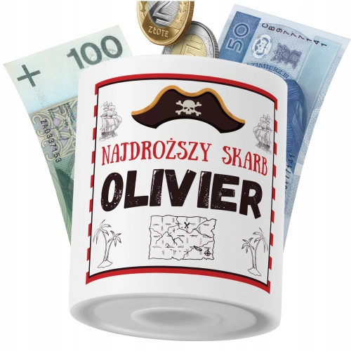 Skarbonka Dla Oliviera Syna Dziecka z Nadrukiem ze Zdjęciem