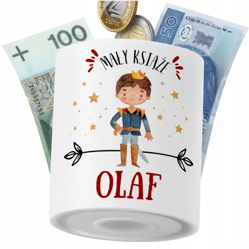 Skarbonka Dla Olafa Syna Dziecka z Nadrukiem ze Zdjęciem