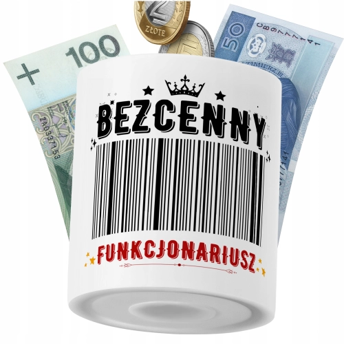Skarbonka Dla Funkcjonariusza na Prezent z Nadrukiem ze Zdjęciem PoliDraw