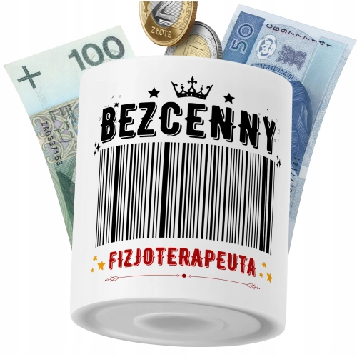 Skarbonka Dla Fizjoterapeuty na Prezent z Nadrukiem ze Zdjęciem PoliDraw