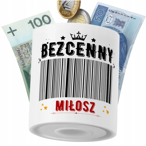 Skarbonka Dla Miłosza Syna Dziecka z Nadrukiem ze Zdjęciem