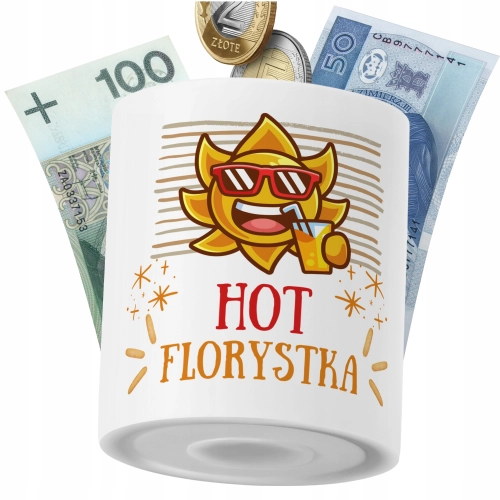 Skarbonka Dla Florystki na Prezent z Nadrukiem ze Zdjęciem PoliDraw
