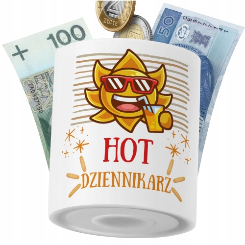 Skarbonka Dla Dziennikarza na Prezent z Nadrukiem ze Zdjęciem PoliDraw