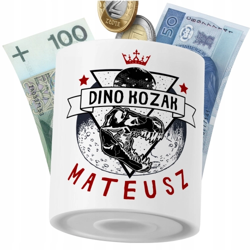 Skarbonka Dla Mateusza Syna Dziecka z Nadrukiem ze Zdjęciem