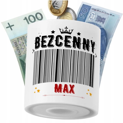 Skarbonka Dla Maxa Syna Dziecka z Nadrukiem ze Zdjęciem