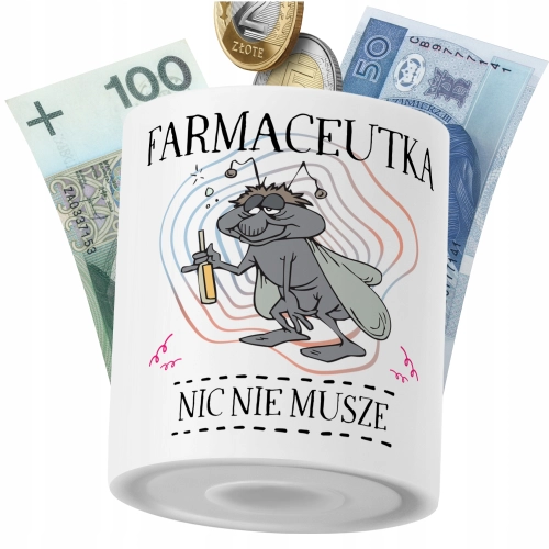 Skarbonka Dla Farmaceutki na Prezent z Nadrukiem ze Zdjęciem PoliDraw