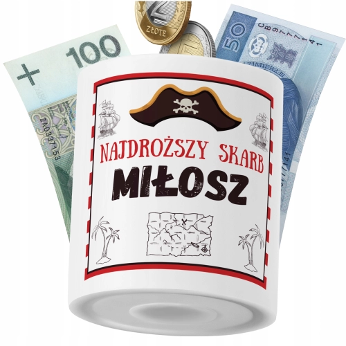 Skarbonka Dla Miłosza Syna Dziecka z Nadrukiem ze Zdjęciem