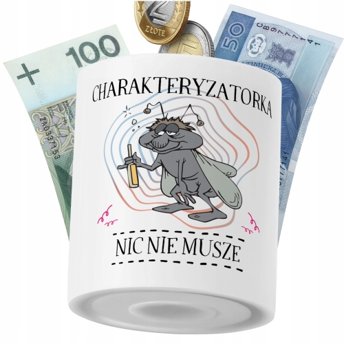 Skarbonka Dla Charakteryzatorki na Prezent z Nadrukiem ze Zdjęciem PoliDraw