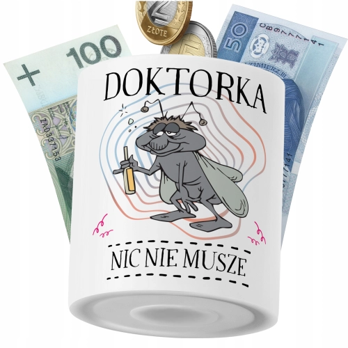 Skarbonka Dla Doktorki na Prezent z Nadrukiem ze Zdjęciem PoliDraw