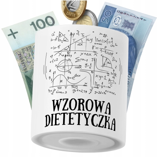 Skarbonka Dla Dietetyczki na Prezent z Nadrukiem ze Zdjęciem PoliDraw