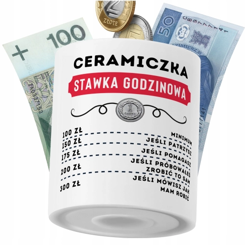 Skarbonka Dla Ceramiczki na Prezent z Nadrukiem ze Zdjęciem PoliDraw